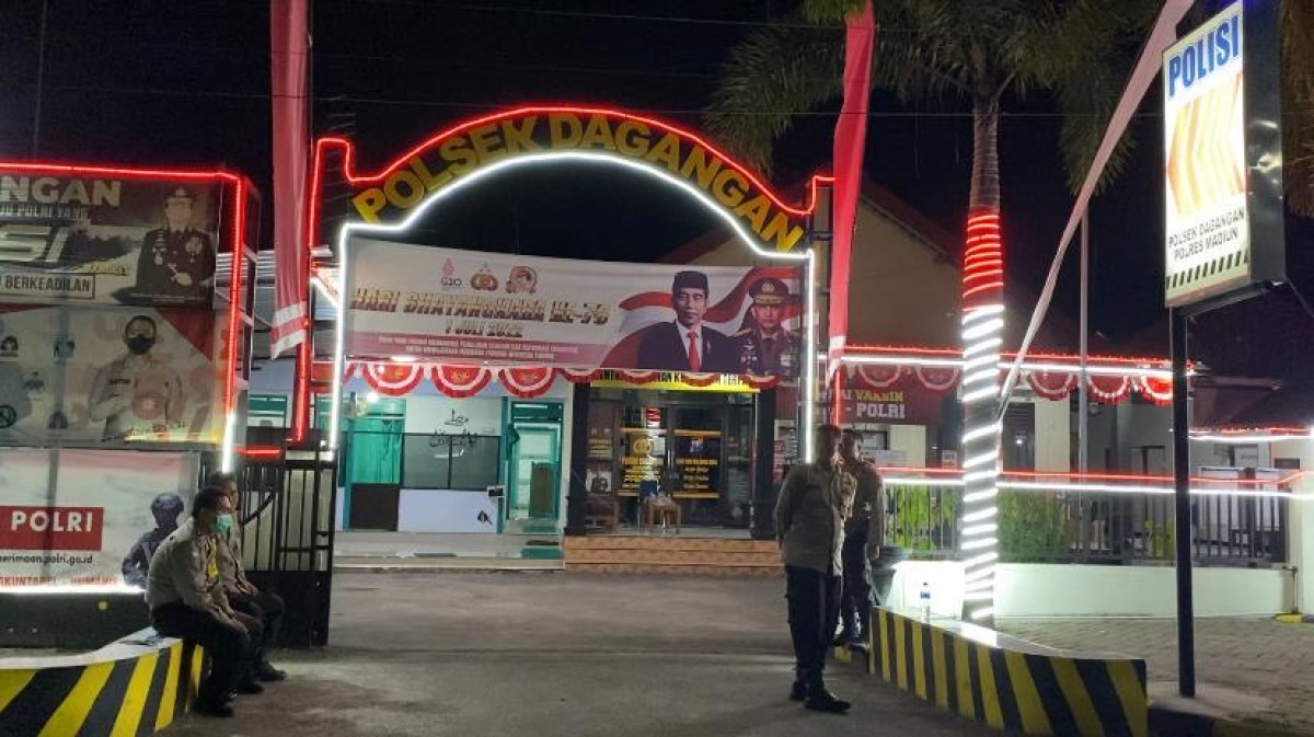 Mapolsek Dagangan Madiun. (Foto: Wiwit for jatimnow.com)