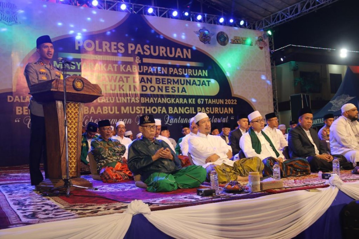Salawat Bersama 1.000 Orang Meriahkan HUT ke-67 Lantas di Pasuruan