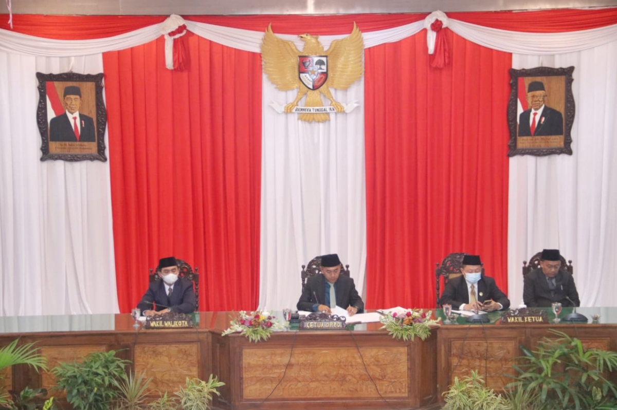 Sidang paripurna DPRD Kota Pasuruan.(Foto: Diskominfo Kota Pasuruan)