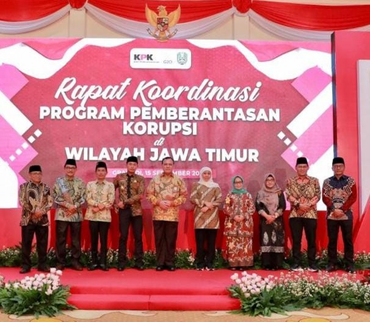 Pengukuhan Forum Penyuluh Antikorupsi atau Jatim PAK Periode 2022-2024 di Gedung Negara Grahadi, Surabaya, Kamis (15/9/2022).(Foto: Humas Pemprov Jatim)