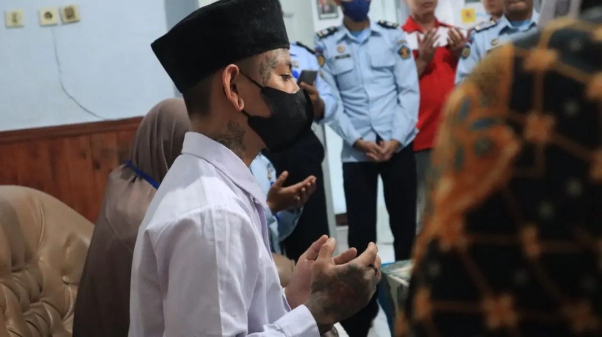 Suasana akad nikah di Lapas Klas IIB Blitar (Foto: Instagram @lapasblitar)