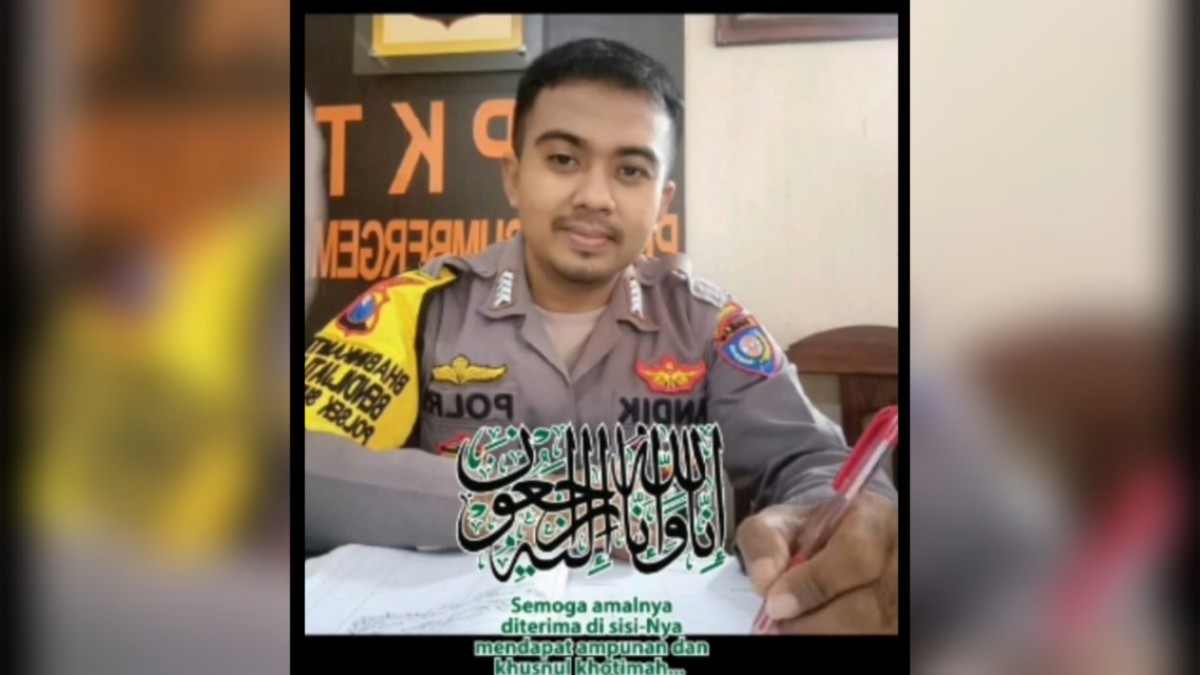 Bripka Andik Purwanto semasa berdinas sebagai anggota Polri. (Foto: Humas Polres Tulungagung/jatimnow.com)