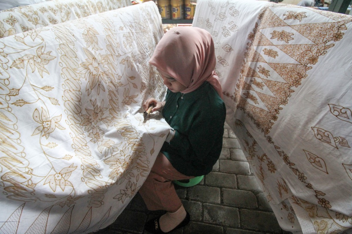 Batik tulis Sari Kenongo, asal Kecamatan Tulangan, Sidoarjo. (Foto-foto: Zainul Fajar/jatimnow.com)