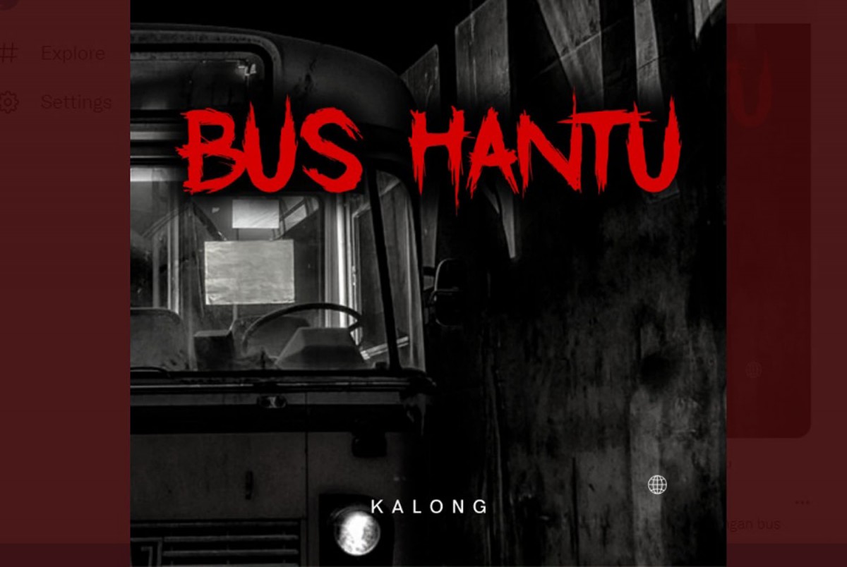 Ilustrasi cerita horor naik bus hantu (akun Twitter kalong @cerita_setann)