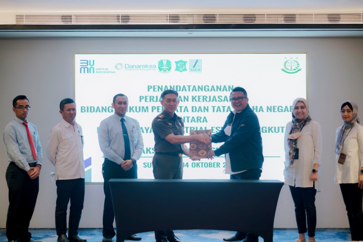 Penandatanganan perjanjian kerjasama PT SIER dengan Kejari Surabaya (Foto: Sum for jatimnow.com)