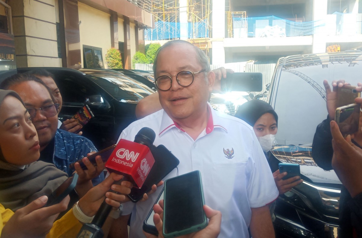 Ketua Komdis PSSI, Erwin Tobing usai diperiksa di Mapolda Jatim (Foto: Zain Ahmad/jatimnow.com)