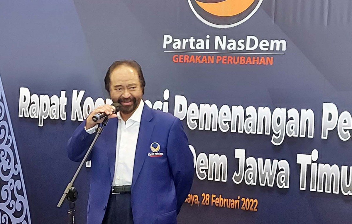 Ketua Umum Partai NasDem Surya Paloh akan mengumumkan capres yang akan diusung dalam Pilrpres 2024 (Foto: Dok. jatimnow.com)