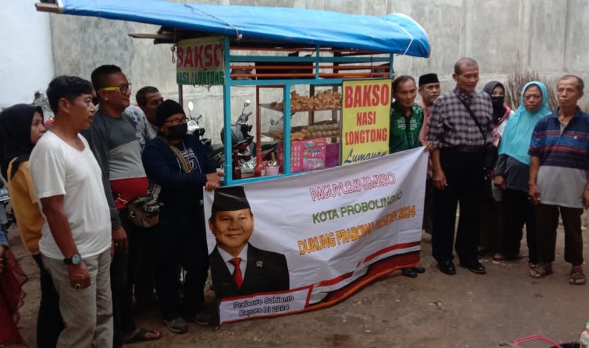 Paguyuban Bakso Kota Probolinggo Deklarasi Dukung Prabowo Presiden 2024
