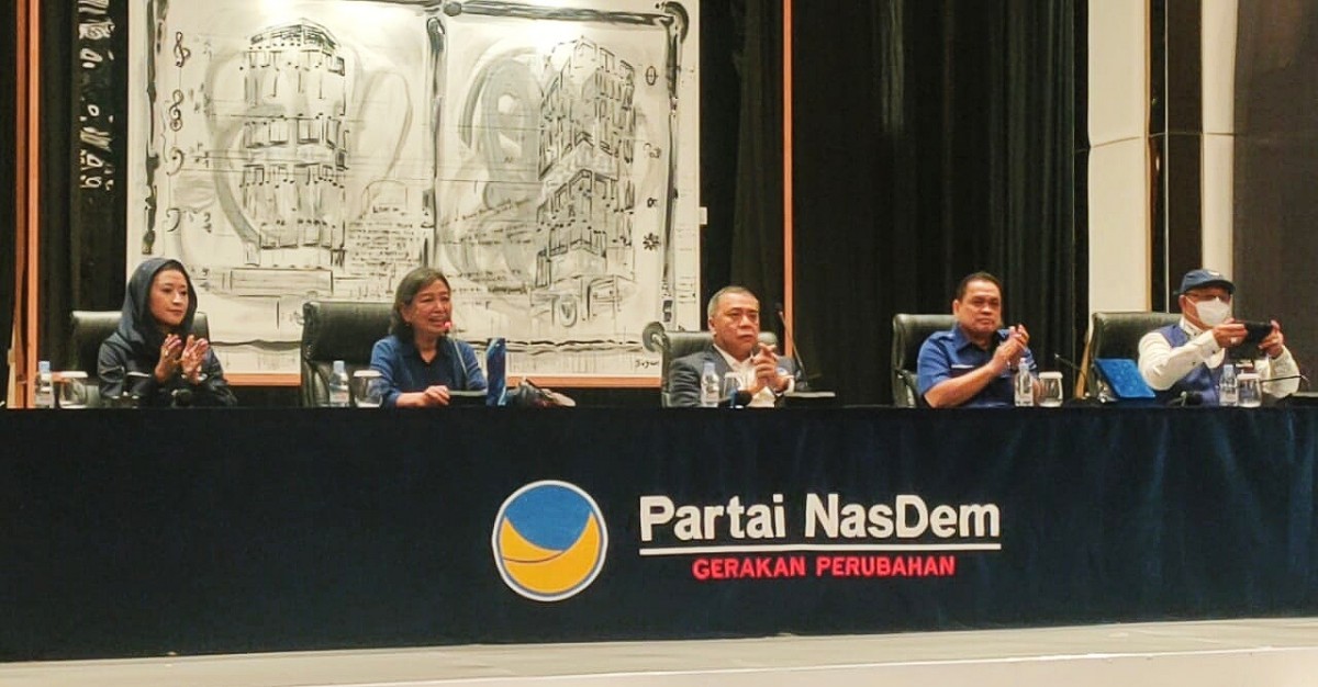 Jajaran Pengurus Pusat Partai NasDem.(Foto: Fahrizal Tito)