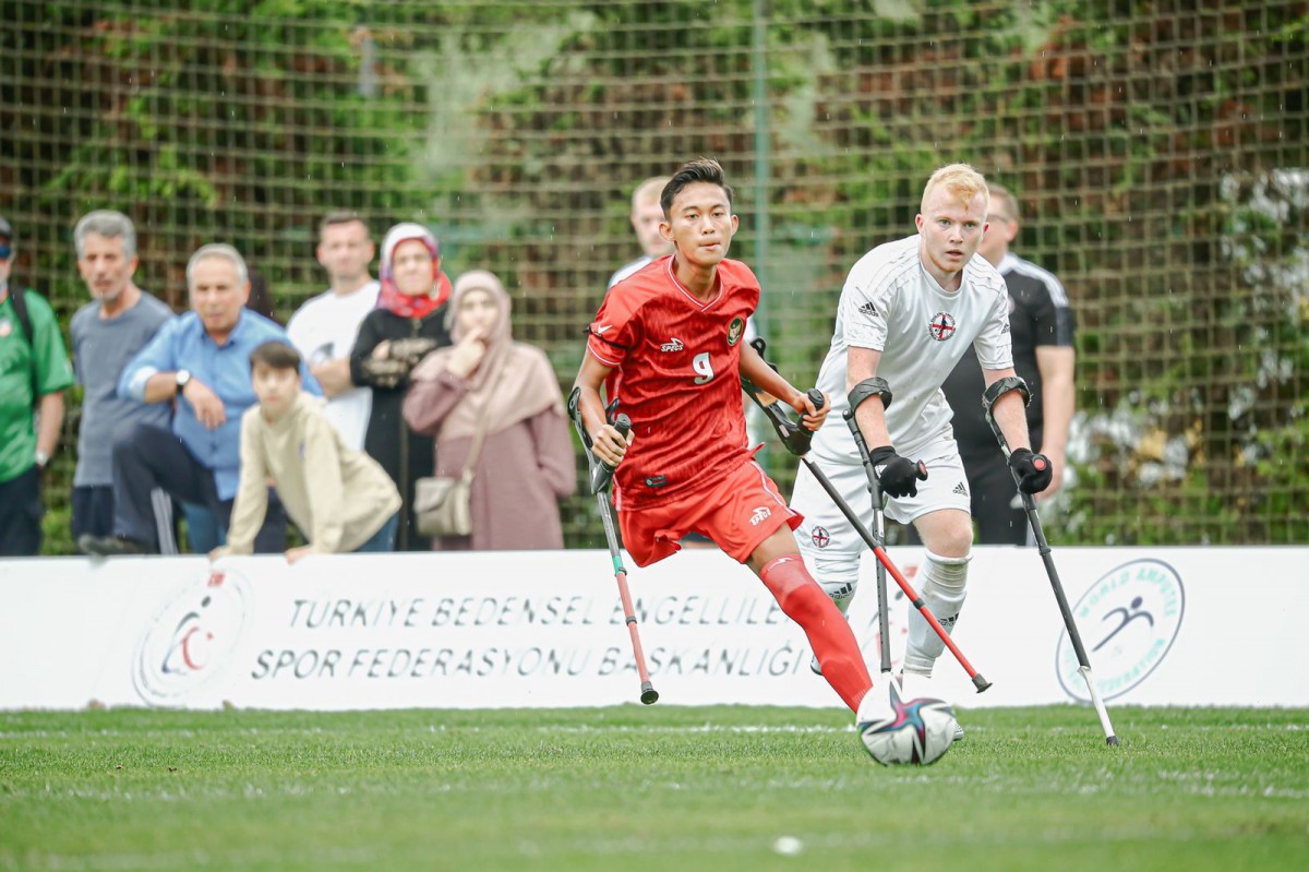 Roby Ansalni saat tampil di ajang Piala Dunia Amputasi di Turki. (foto: Roby Ansalni for jatimnow.com).