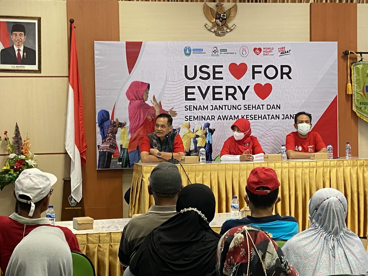 Peringatan Hari Jantung Sedunia di RSUD dr Harjono Ponorogo. (Foto-foto: Mita Kusuma/jatimnow.com)