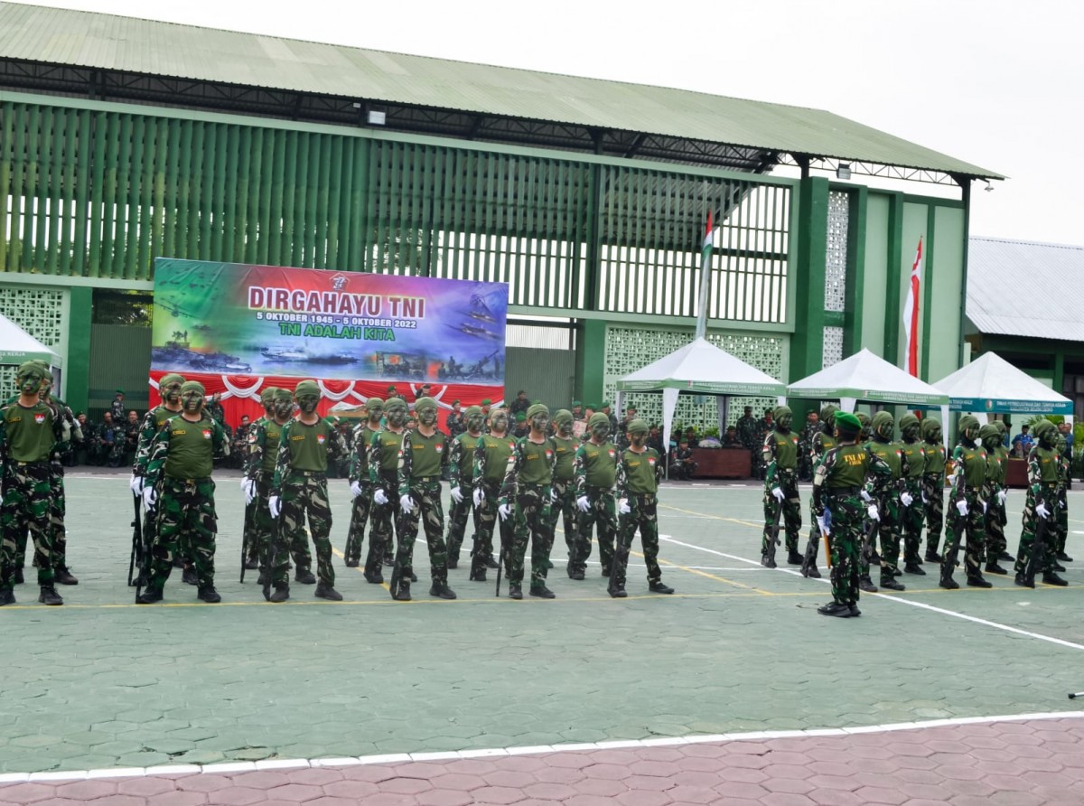 Puluhan Tentara Cilik Unjuk Kebolehan di Peringatan HUT ke-77 TNI