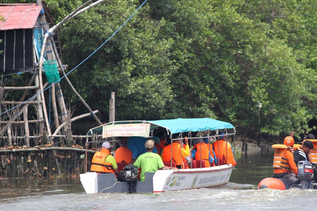 Wisata baru susur sungai di Gresik. (Foto: Dok. jatimnow.com)