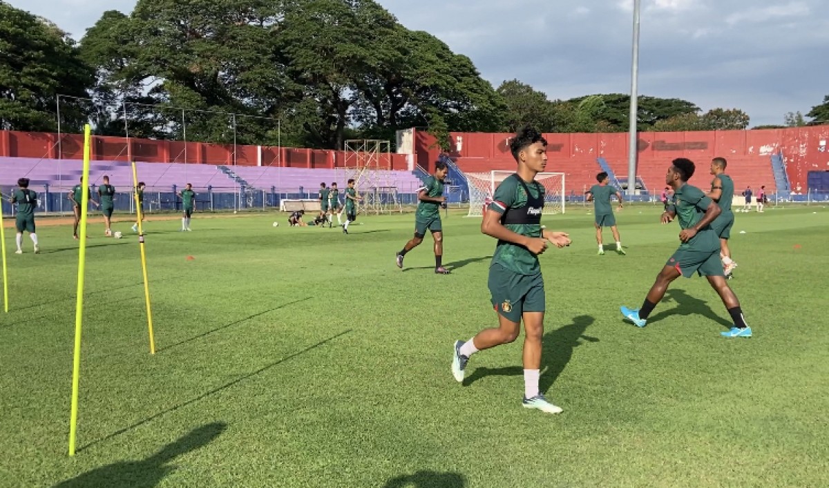 Latihan terakhir Persik Kediri sebelum libur. (Foto: Yanuar Dedy/jatimnow.com)
