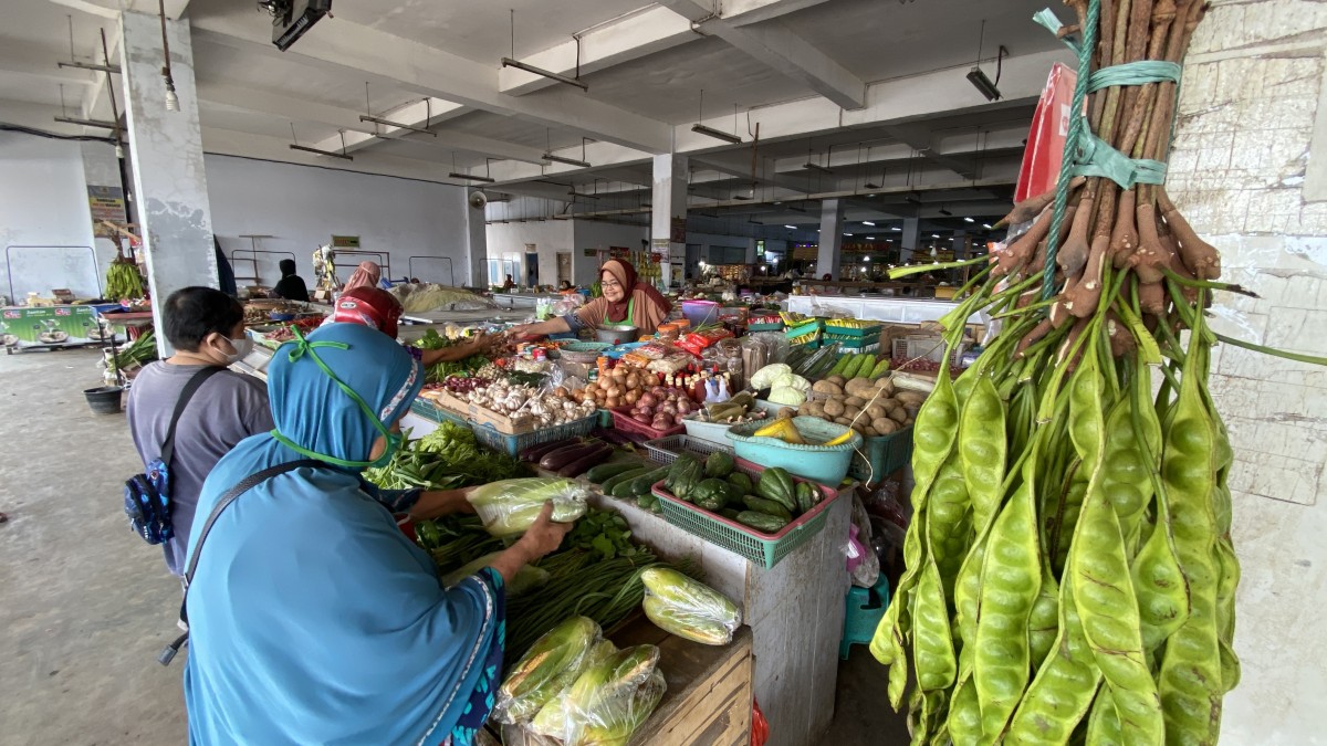Pasar Tradisional Setono Betek Kota Kediri . (Foto: Yanuar Dedi/jatimnow.com)