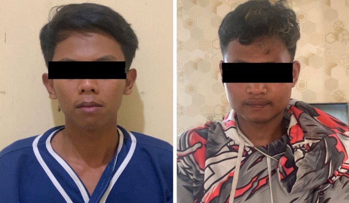 Dua pelaku curanmor diamankan kepolisian. (Foto: Humas Polres Malang for jatimnow.com)