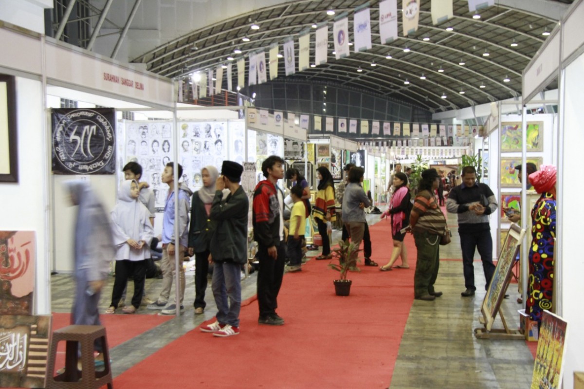 Pasar Seni Lukis yang digelar di Jatim Expo Surabaya Tahun 2021 (Foto-foto: Dok. PSLI for jatimnow.com)