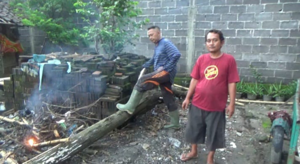 Pohon keres lapuk yang menyebabkan korban meninggal.(foto: Elok APrianto/jatimnow.com)