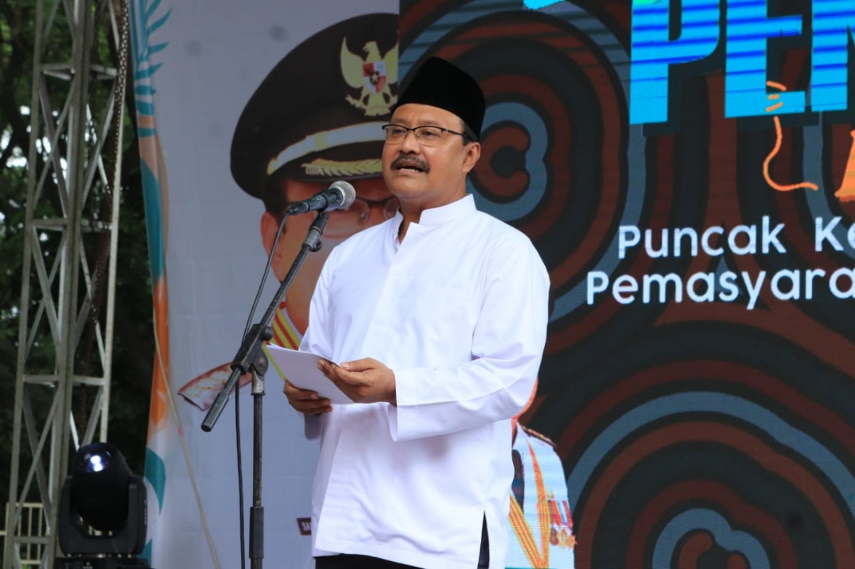 Wali Kota Pasuruan, Saifullah Yusuf (Gus Ipul) saat melaunching Aplikasi Pasuruan Book's Of Digital (Foto: Pemkot Pasuruan)