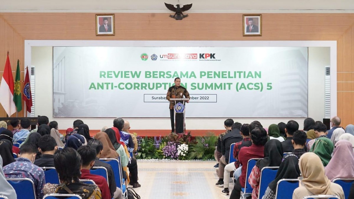 Anti Corruption Summit (ACS) 5 di UM Surabaya menghadirkan Ketua KPK Firli Bahuri (Foto-foto: Datul for jatimnow.com)