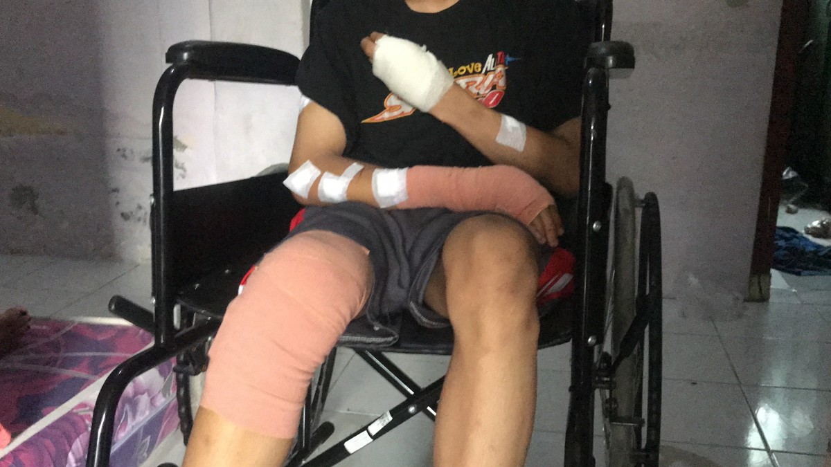 Korban pengeroyokan di Gedangan, Sidoarjo (Foto: Dok. jatimnow.com)