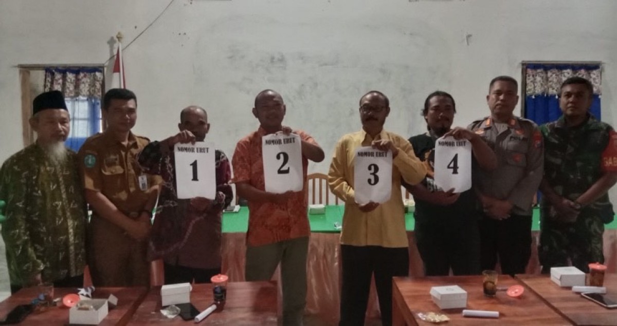 Peganbikan nomor urut cakades untuk Pilkades 22 November mendatang di salah satu desa (Anik for jatimnow)