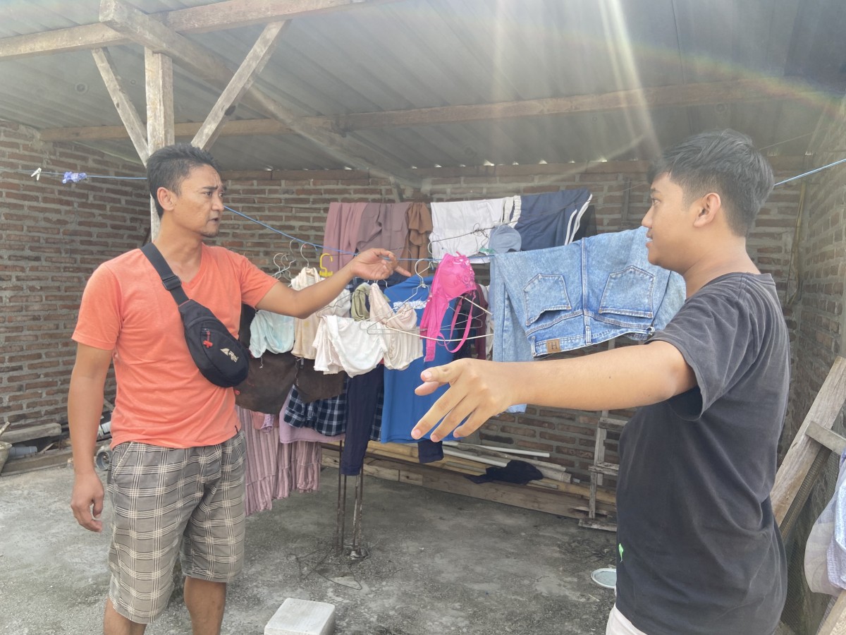 Lokasi pencurian pakaian dalam wanita (Foto: Mita Kusuma/jatimnow.com)