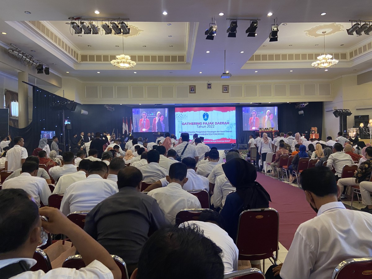 Gathering Pajak Tahun 2022 yang digelar Badan Pendapatan Pengelolaan Keuangan dan Aset Daerah (BPPKAD) Ponorogo (Foto: Mita Kusuma/jatimnow.com)