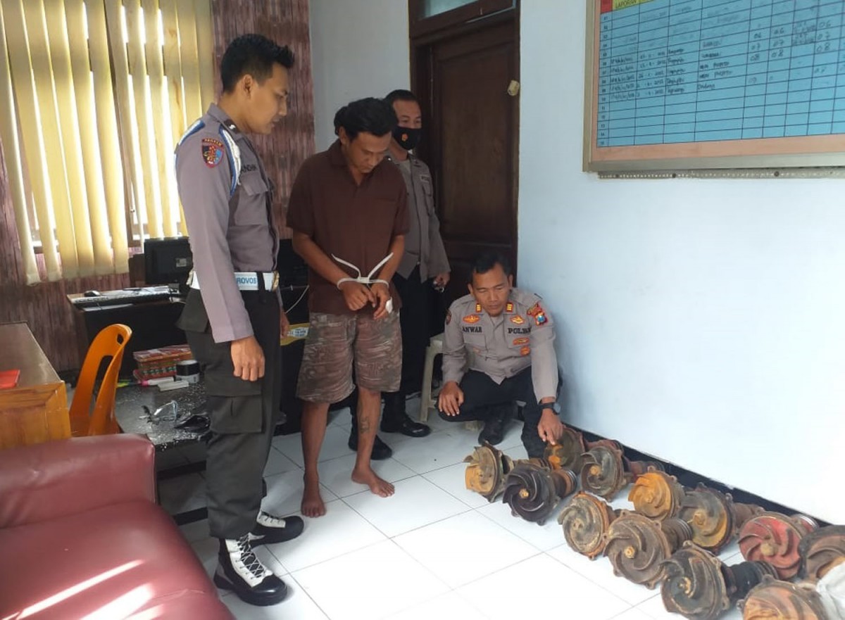 Maling Kipas Pompa Air yang Resahkan Petani di Kediri Ditangkap, Ini Tampangnya