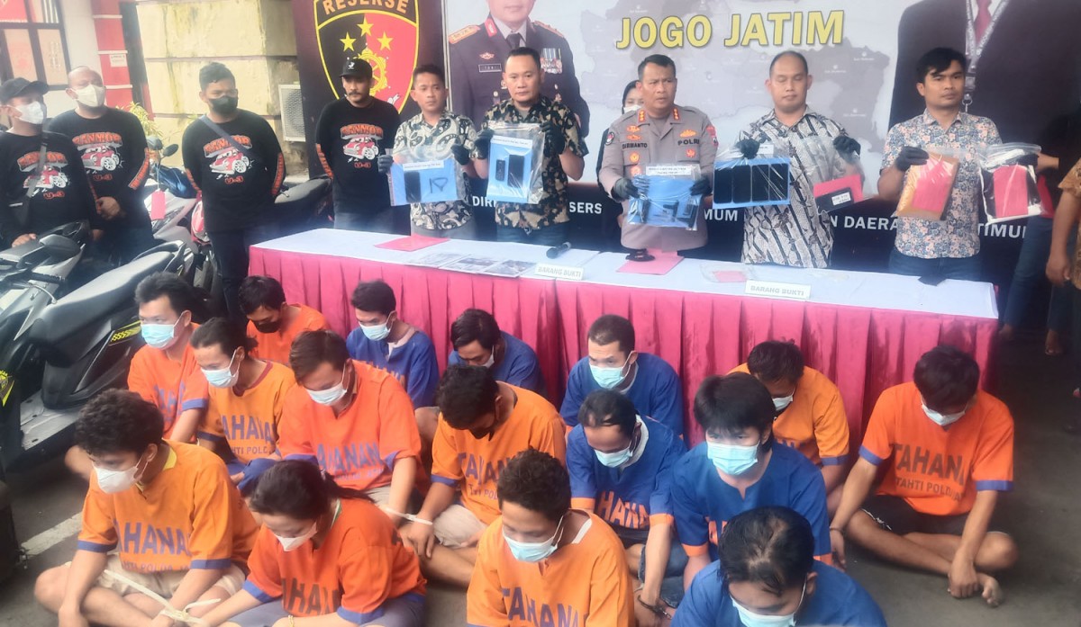 Polda Jatim Bongkar Sindikat Curanmor: Ringkus 16 Pelaku, Sita 30 Motor