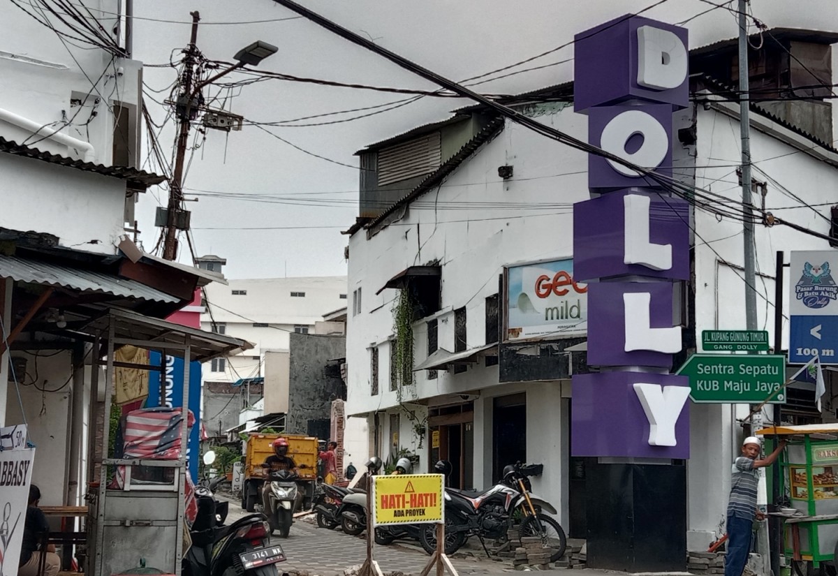 Gang Dolly atau Jalan Kupang Gunung Timur I merupakan tempat eks lokalisasi Dolly (Foto: Rama Indra/jatimnow.com)