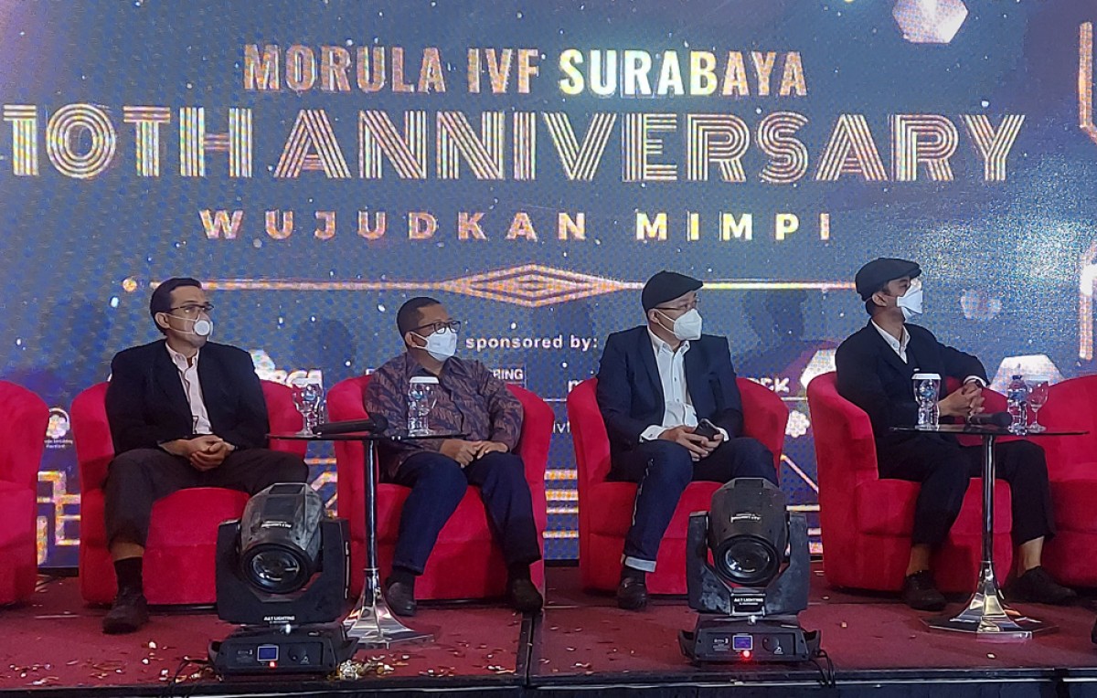 Sesi diskusi dalam rangka ulang tahun ke-10 Morula IVF Surabaya di Hotel Ciputra World, Surabaya (foto: Ni'am Kurniawan/jatimnow.com)