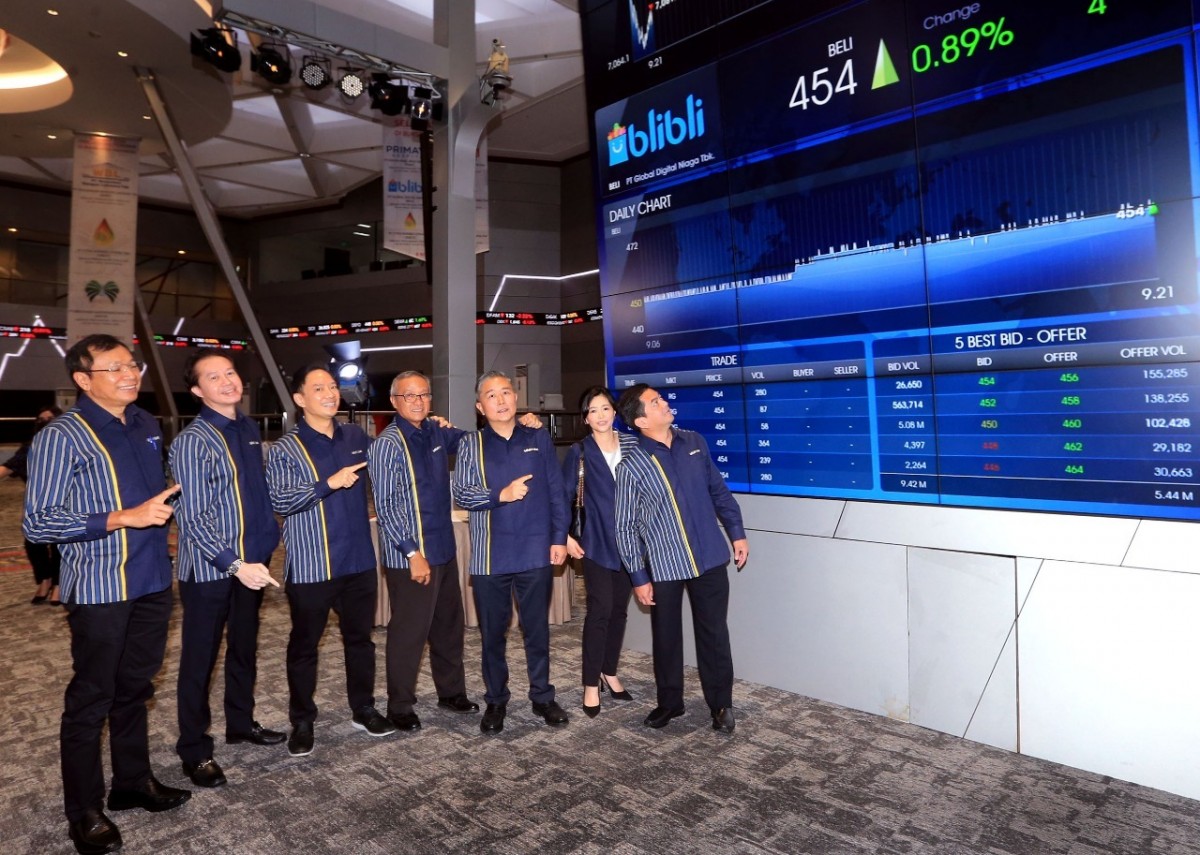 CEO dan Co-Founder Blibli, Kusumo Martanto di sela pelepasan saham perdana Blibli. (foto: Blibli for jatimnow.com)