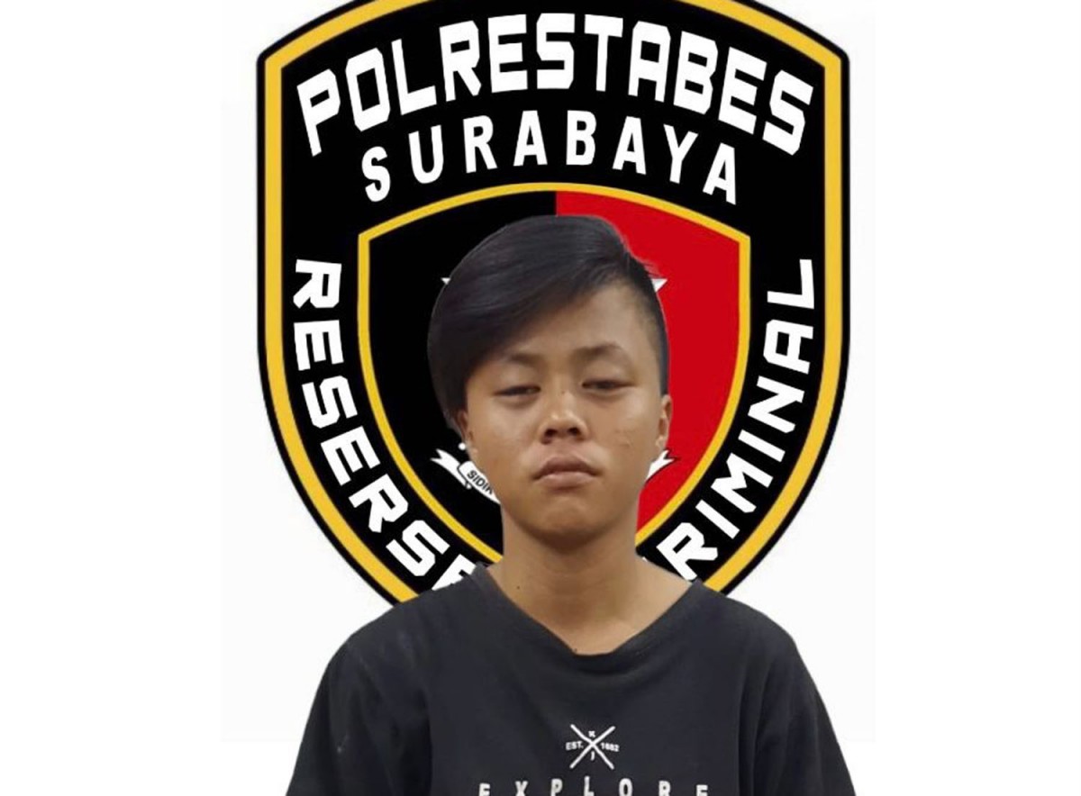 Stef, cewek tomboi yang terlibat pencurian 21 kali (Foto-foto: Satreskrim Polrestabes Surabaya)