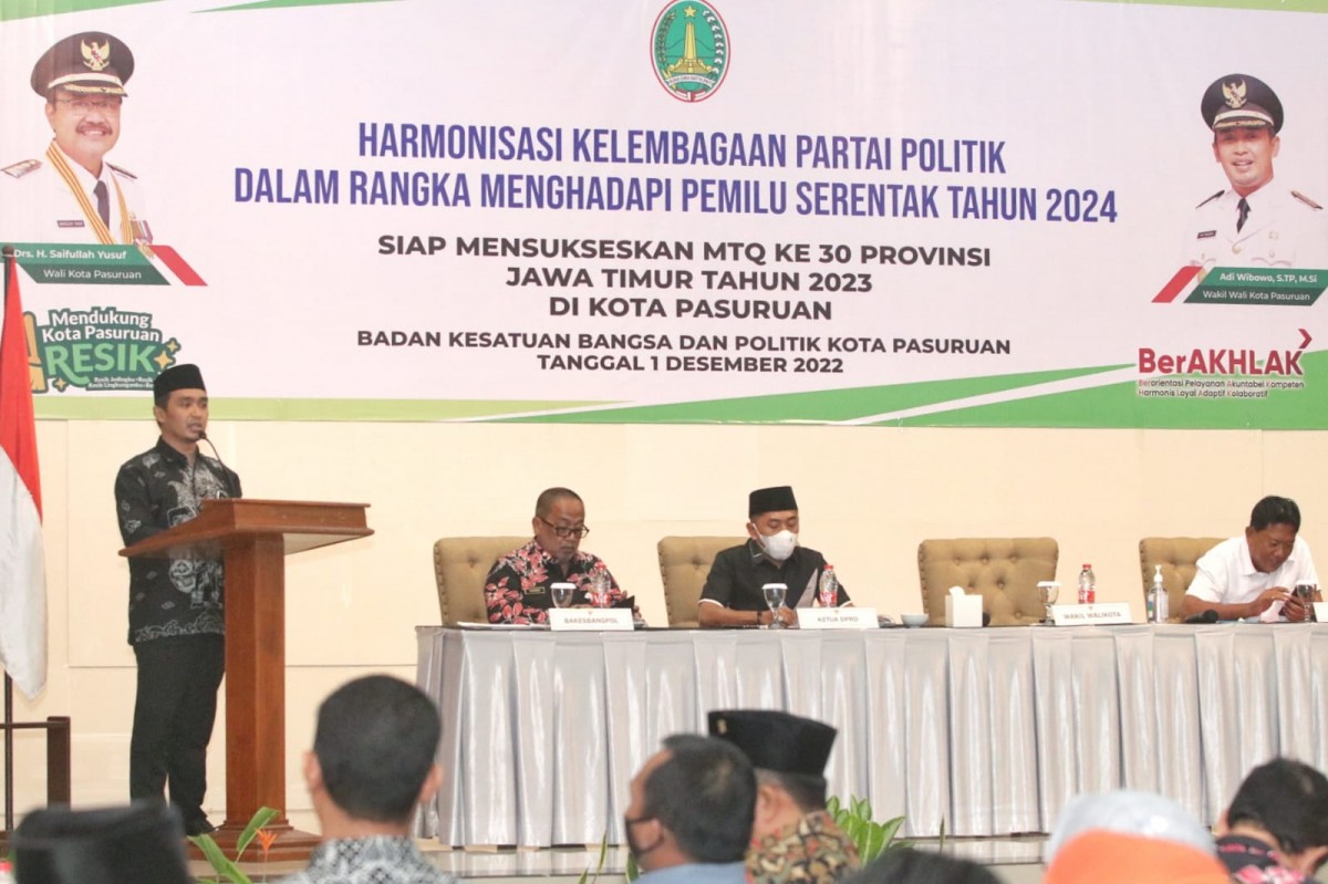 Pemkot Pasuruan Bangun Harmonisasi Parpol Hadapi Pemilu 2024