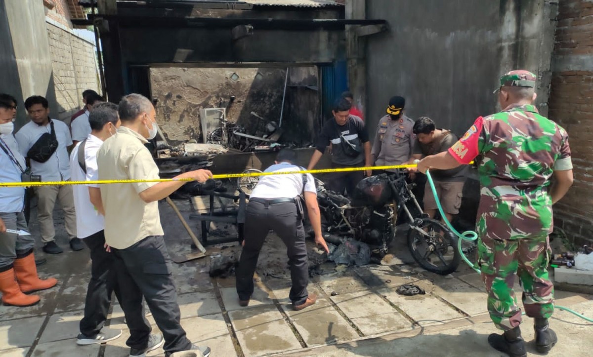 Kios Bensin di Kota Kediri Terbakar, 4 Motor Hangus