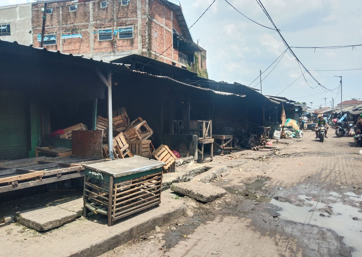 Kondisi Pasar Sepanjang, Taman, Sidoarjo (Foto: Zainul Fajar/jatimnow.com)