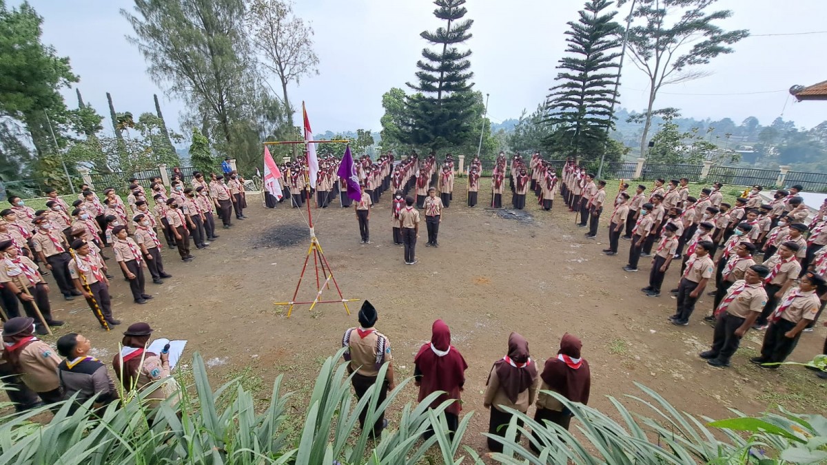 Kemah Besar Akhir Tahun yang diselenggarakan SMP Al Falah Deltasari Sidoarjo. (Foto-foro: Ansor for jatimnow.com)