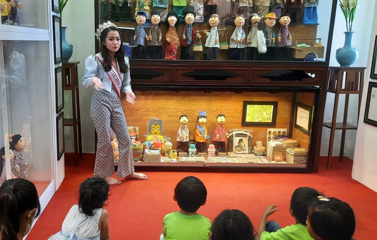 Koleksi wayang di Museum Gubug Wayang. (Foto: Achmad Supriyadi/jatimnow.com)