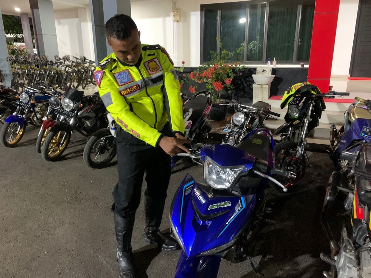 Hasil Razia, Puluhan Motor dan Pelajar di Ponorogo Diamankan