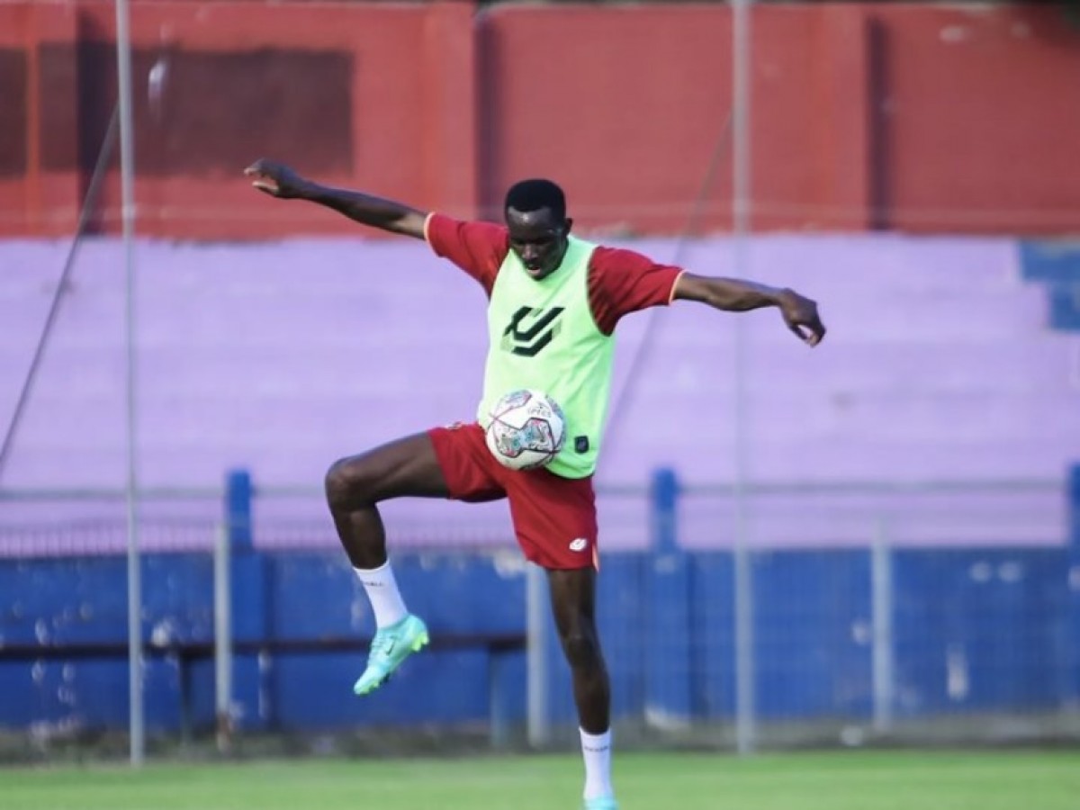 Striker Persik Flavio Silva dalam latihan di Stadion Brawijaya, Kediri. (Foto : Persik Kediri for jatimnow.com)