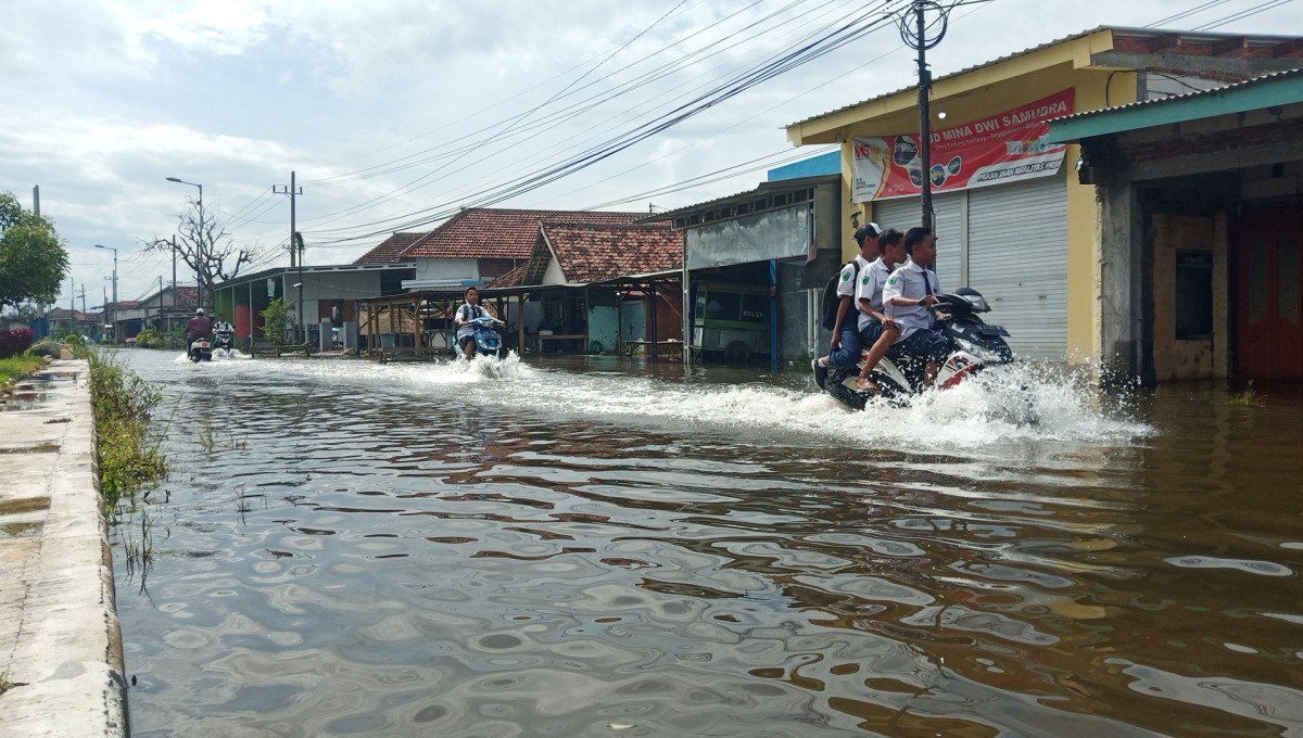 Banjir yang merendam salah satu desa di Tanggulangin, Sidoarjo (Foto-foto: Zainul Fajar/jatimnow.com)
