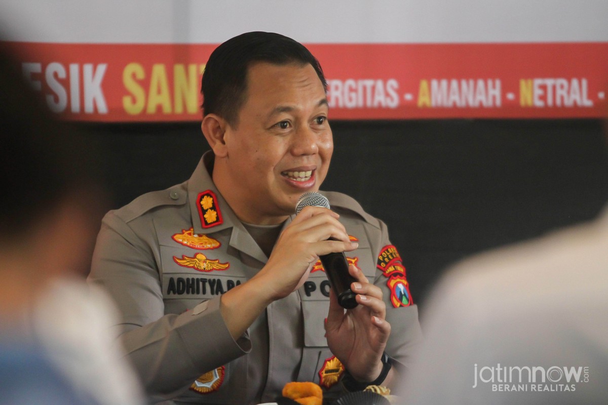 Kapolres Gresik, AKBP Adhitya Panji Anom. (foto-foto: Sahlul Fahmi/jatimnow.com)