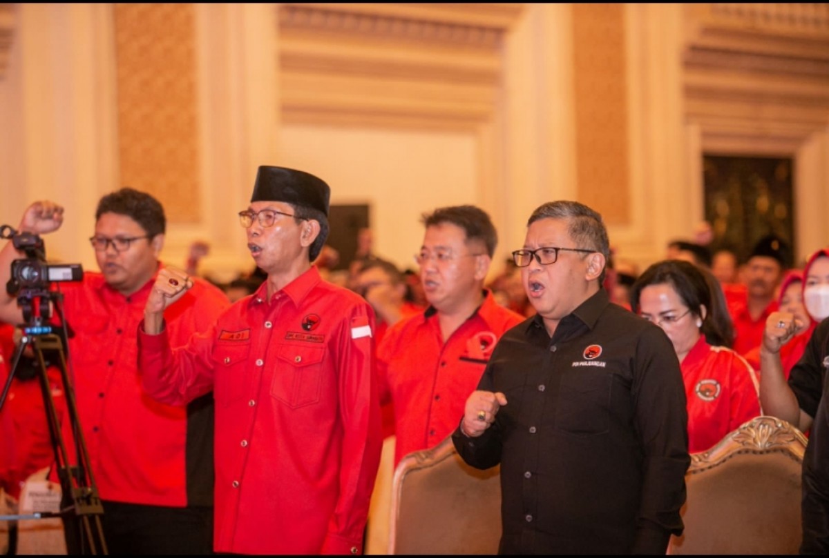 DPC PDI Perjuangan Surabaya memiliki elektabilitas tertinggi menurut hasil survei yang dilakukan SSC. (foto: Ni'am Kurniawan/jatimnow.com)