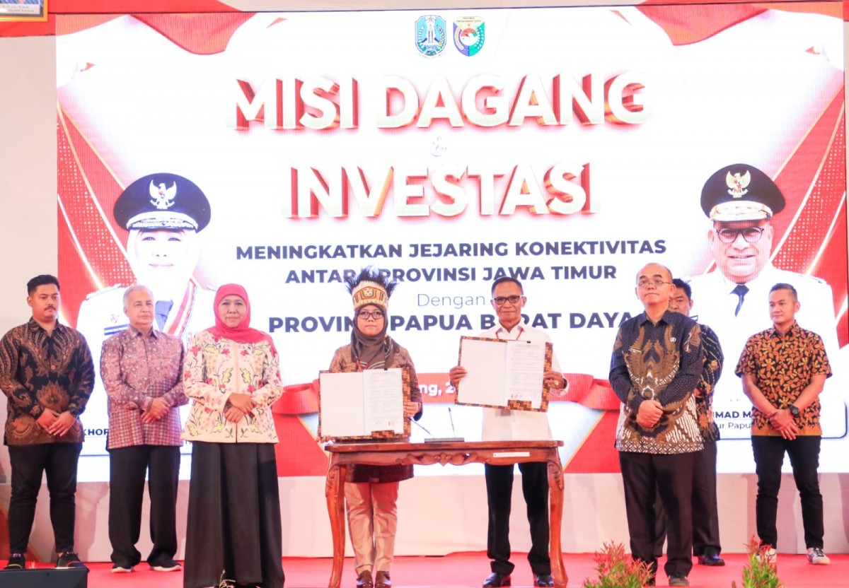 Pemprov Jatim memperkuat perdagangan dengan Papua Barat melalui misi dagang. (foto: SIER for jatimnow.com)
