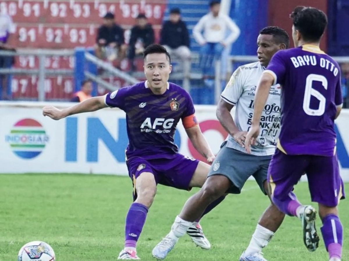 Arthur Irawan, saat Persik Kediri menghadapi Bali United. (Foto: Yanuar Dedy/jatimnow.com)