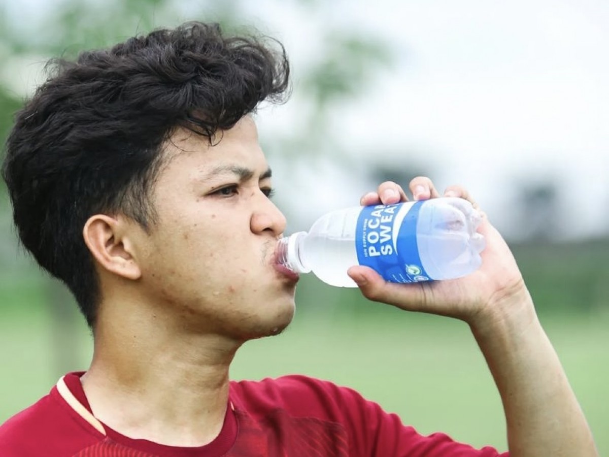 Bayu Otto saat sesi latihan di Wali Barokah Kediri (Foto: Persik Kediri/jatimnow.com)