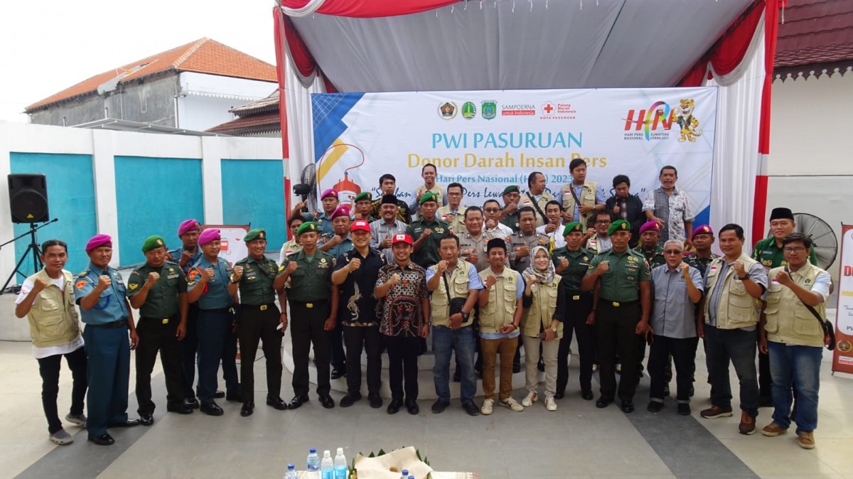 Hari Pers Nasional 2023, PWI Pasuruan Gelar Kenduri dan Donor Darah