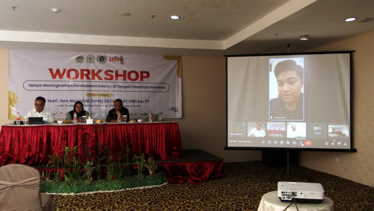 Anggota DPRD Gresik, Syahrul Munir saat mengikuti workshop HPN (Foto: Sahlul Fahmi/jatimnow.com)