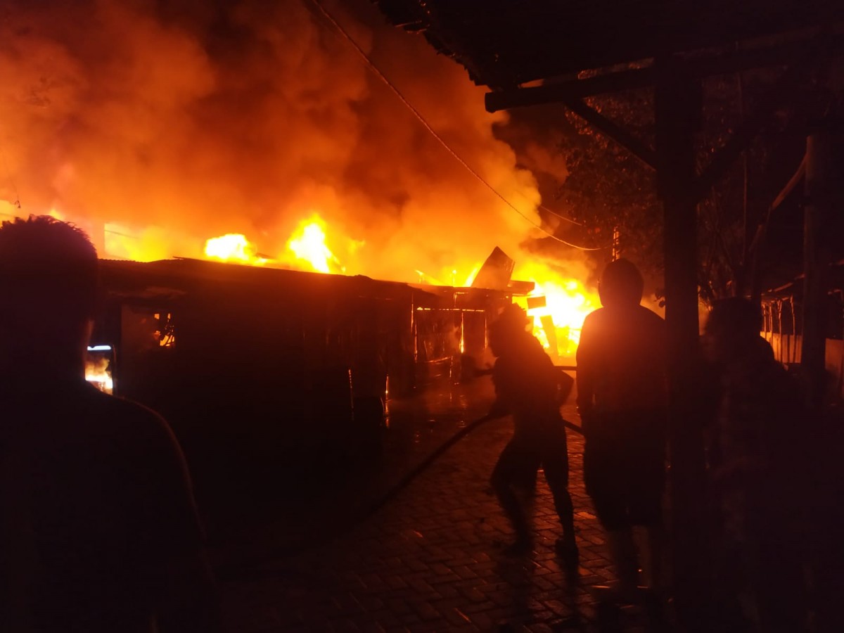 Kebakaran Pasar Karangketug. (Foto: BPBD Kota Pasuruan)